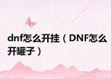dnf怎么开挂（DNF怎么开罐子）