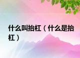 什么叫抬杠（什么是抬杠）