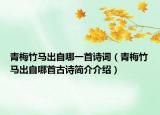 青梅竹马出自哪一首诗词（青梅竹马出自哪首古诗简介介绍）