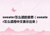 sweater怎么读的意思（sweater怎么读用中文表示出来）