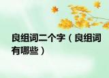 良组词二个字（良组词有哪些）