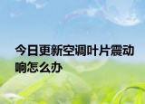 今日更新空调叶片震动响怎么办