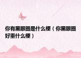 你有黑眼圈是什么梗（你黑眼圈好重什么梗）