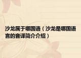 沙龙属于哪国语（沙龙是哪国语言的音译简介介绍）
