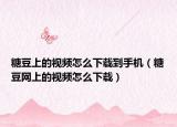 糖豆上的视频怎么下载到手机（糖豆网上的视频怎么下载）