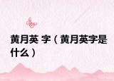 黄月英 字（黄月英字是什么）