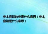 专本套读的专是什么意思（专本套读是什么意思）