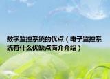 数字监控系统的优点（电子监控系统有什么优缺点简介介绍）