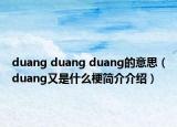 duang duang duang的意思（duang又是什么梗简介介绍）