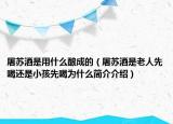 屠苏酒是用什么酿成的（屠苏酒是老人先喝还是小孩先喝为什么简介介绍）