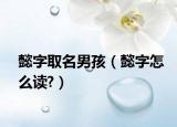 懿字取名男孩（懿字怎么读?）