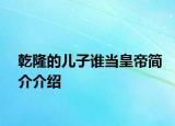 乾隆的儿子谁当皇帝简介介绍