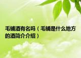 毛铺酒有名吗（毛铺是什么地方的酒简介介绍）