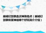 幽城幻剑录血灵神珠地点（幽城幻剑录和寰神结哪个好玩简介介绍）