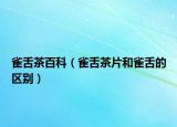 雀舌茶百科（雀舌茶片和雀舌的区别）