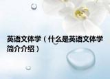 英语文体学（什么是英语文体学简介介绍）