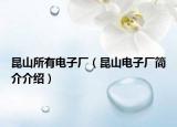 昆山所有电子厂（昆山电子厂简介介绍）