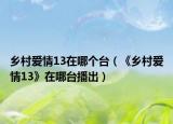 乡村爱情13在哪个台（《乡村爱情13》在哪台播出）
