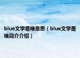 blue文学是啥意思（blue文学是啥简介介绍）