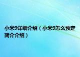 小米9详细介绍（小米9怎么预定简介介绍）