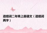道组词二年级上册语文（道组词两字）