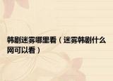 韩剧迷雾哪里看（迷雾韩剧什么网可以看）