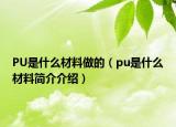 PU是什么材料做的（pu是什么材料简介介绍）