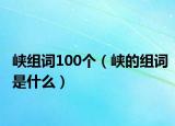 峡组词100个（峡的组词是什么）
