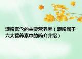 淀粉富含的主要营养素（淀粉属于六大营养素中的简介介绍）