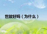 世故好吗（为什么）