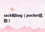 sack和bag（pocket区别）