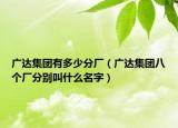 广达集团有多少分厂（广达集团八个厂分别叫什么名字）