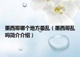 墨西哥哪个地方最乱（墨西哥乱吗简介介绍）