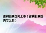 吉利股票国内上市（吉利股票国内怎么买）