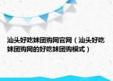 汕头好吃妹团购网官网（汕头好吃妹团购网的好吃妹团购模式）