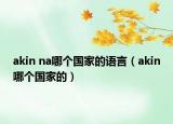 akin na哪个国家的语言（akin哪个国家的）