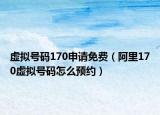 虚拟号码170申请免费（阿里170虚拟号码怎么预约）