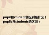 pupil和student的区别是什么（pupils与students的区别）