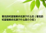著名的哈雷彗星命名源于什么名（著名的哈雷彗星命名源于什么简介介绍）