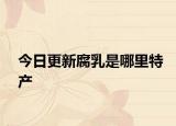 今日更新腐乳是哪里特产
