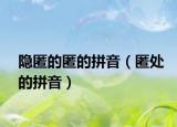 隐匿的匿的拼音（匿处的拼音）