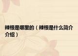 辣根是哪里的（辣根是什么简介介绍）