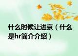 什么时候让进京（什么是hr简介介绍）