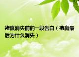 褚赢消失前的一段告白（褚赢最后为什么消失）