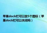苹果dock栏可以放5个图标（苹果dock栏可以关闭吗）