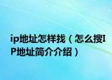 ip地址怎样找（怎么搜IP地址简介介绍）