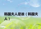韩国夫人是谁（韩国夫人）