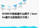 KUMHO轮胎是什么牌子（kumho是什么轮胎简介介绍）