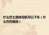 什么巴士游戏司机可以下车（什么巴巴组词）