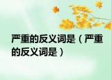 严重的反义词是（严重的反义词是）